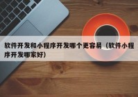 软件开发和小程序开发哪个更容易（软件小程序开发哪家好）