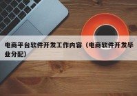 电商平台软件开发工作内容（电商软件开发毕业分配）